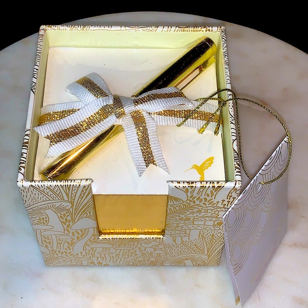 PAPYRUS PEN NOTE GOLD MUSHROOM NEW 600 NOTES ORGANIZER